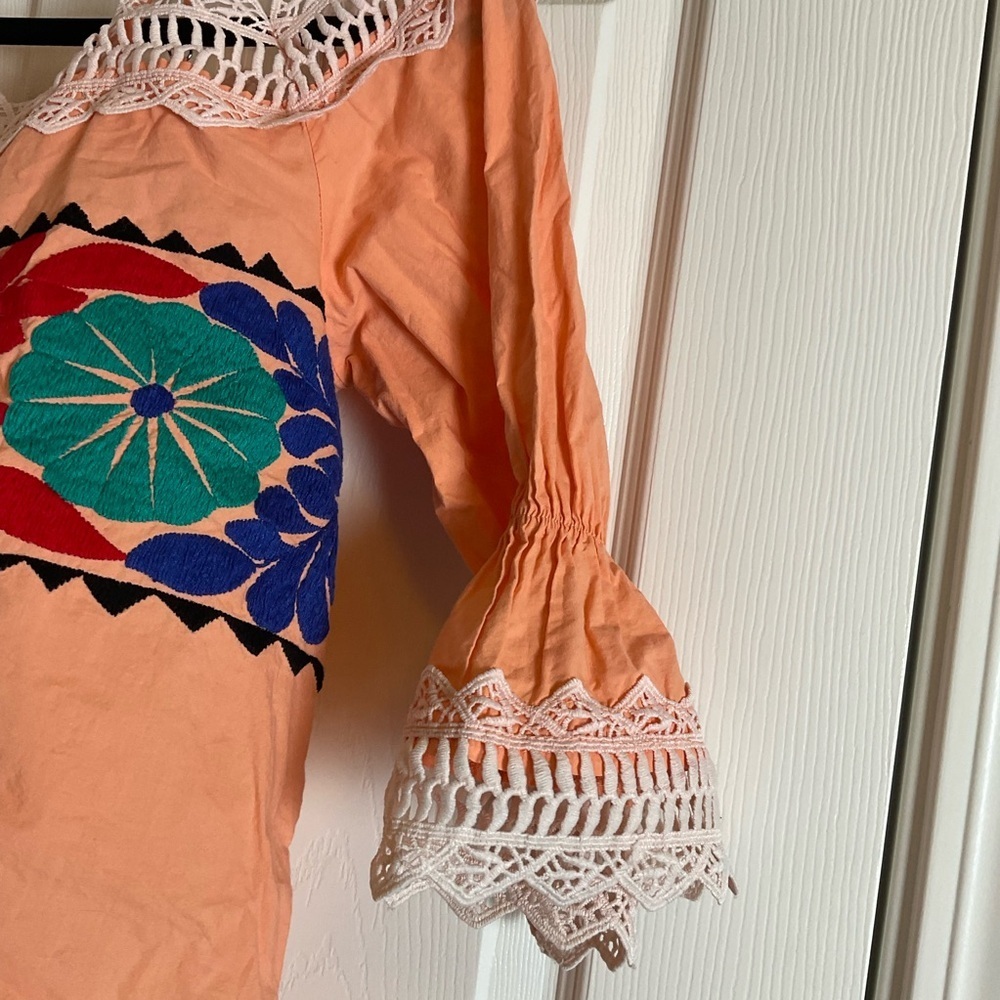 YIMAI OFF THE SHOULDER Peach Women's Top size small - Picture 6 of 12